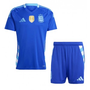 Fotbalové Dres Argentina Dětské Venkovní Oblečení Copa America 2024 Krátký Rukáv (+ trenýrky)